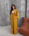 2 Pcs Mustard Kimono Co-Ord Set