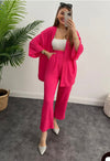 2 Pcs Hot Pink Kimono Co-Ords Set