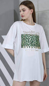 White Emerald Print T-Shirt - oneinmelon