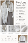 White linen shirt with sequin