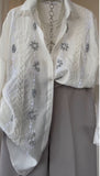White linen shirt with sequin