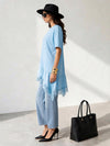 Asymmetric Relaxed Lace Tee For Top
