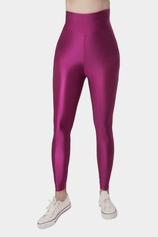 Vibrant Glossy Legging Trio (Colors - Emerald Green, Berry Pink & Dark Grey) - oneinmelon