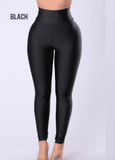 Black Glossy Leggings - oneinmelon