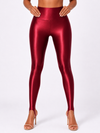 Cherry Stirrup Glossy Leggings