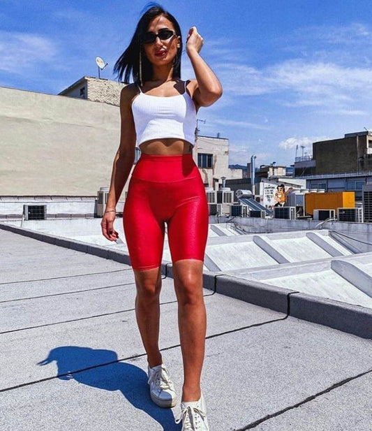 Red Biker Short - oneinmelon