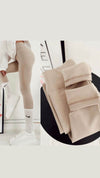 Cream Fleece Leggings - oneinmelon