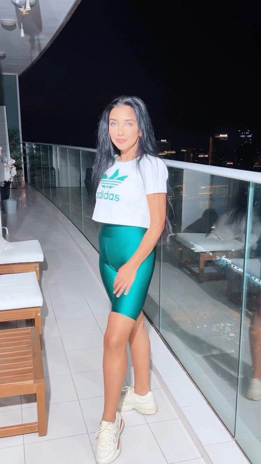 Emerald green Biker Short - oneinmelon