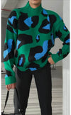 Green Leopard Print Jumper - oneinmelon