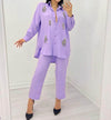 Lavender Co-ord Set Linen Fabric - oneinmelon