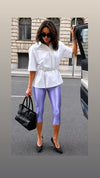 Lilac Glossy Capri