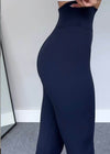Navy Blue Fleece Leggings - oneinmelon