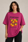 Cotton Printed Oversized T-shirt - pink