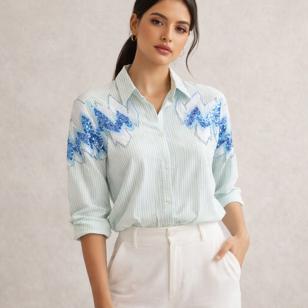 Cotton sequin shirt