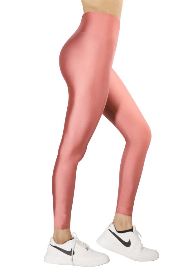 Rose Gold Glossy Leggings