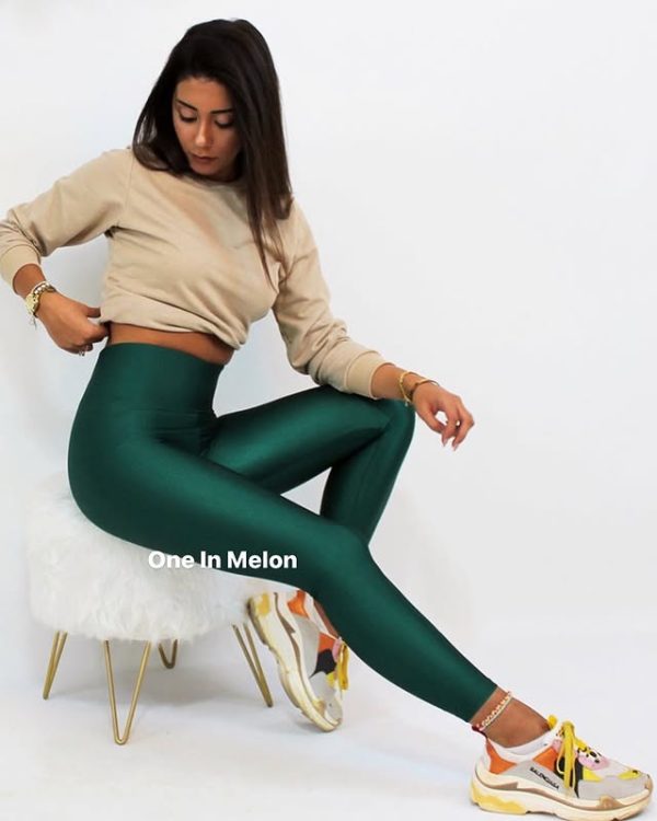 Dark Green Glossy Legging