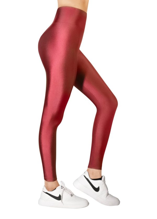 Dusty Rose Glossy Leggings