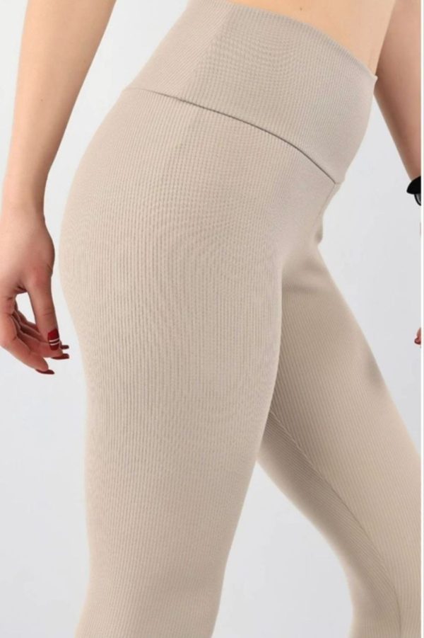 Cream Fleece Leggings