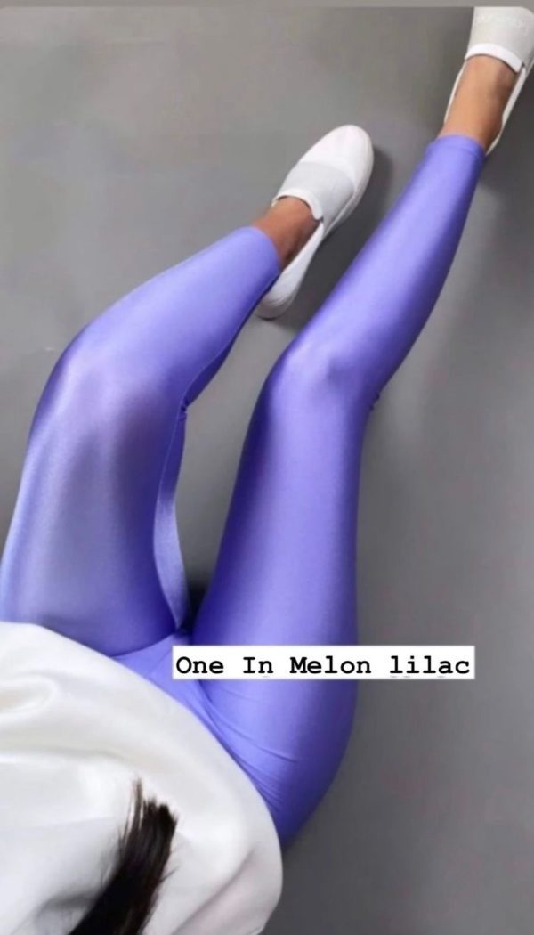 lilac Glossy Leggings