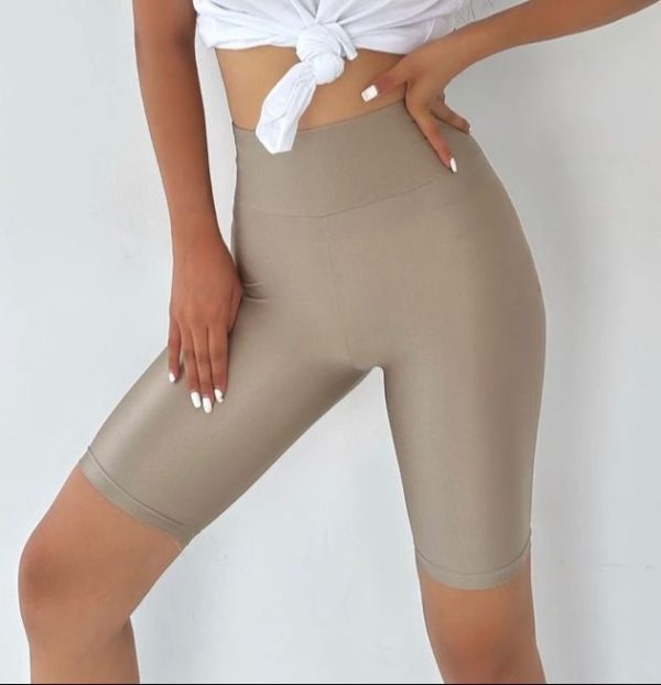 Beige Biker Short