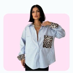 Cotton leopard print shirt