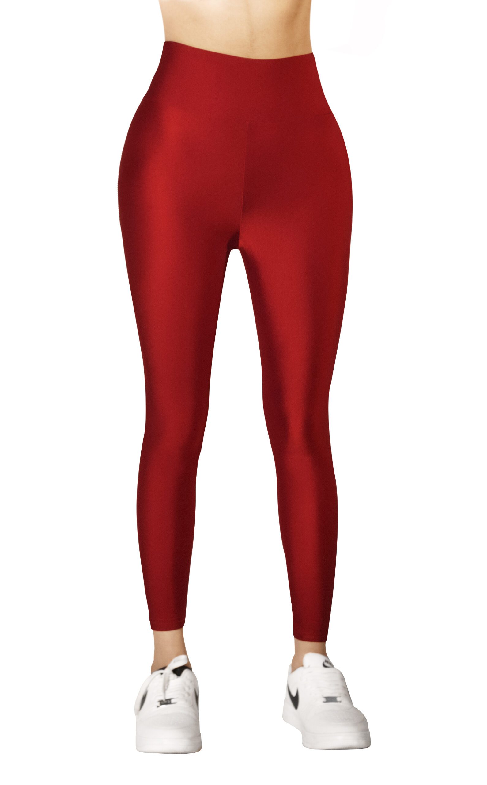 Chilli Glossy Leggings - One in Melon Closet PVT LTD