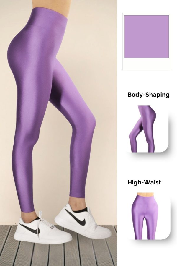 Lavender Glossy Leggings