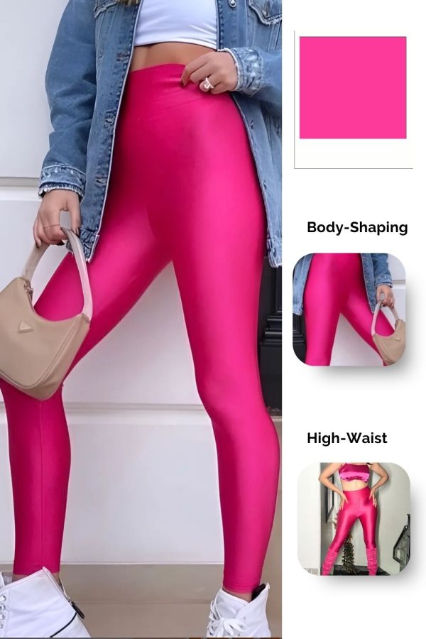 Bubblegum Glossy Leggings