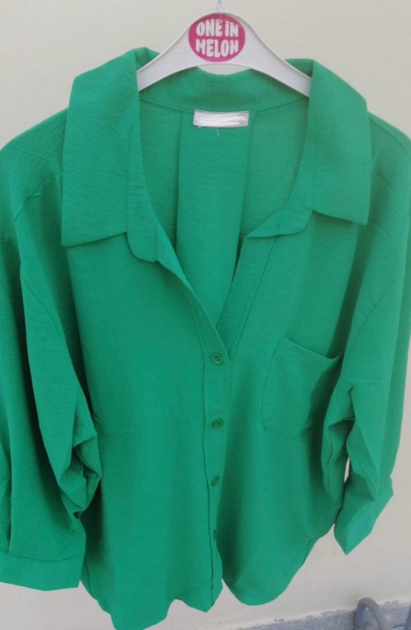 Green Viscose Shirts One Size